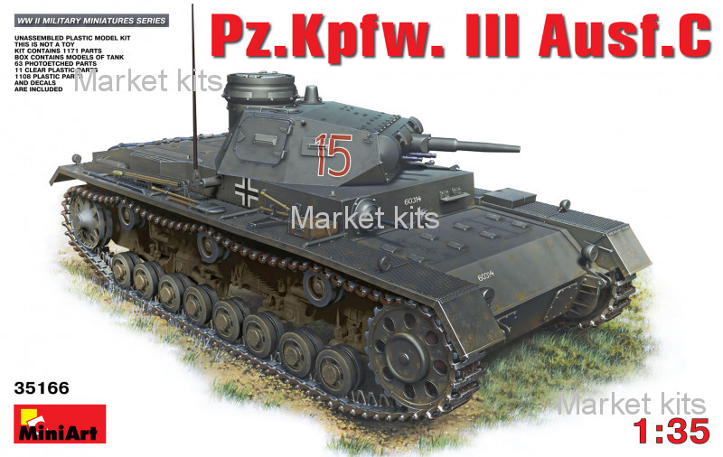 

Немецкий танк Pz.Kpfw.III Ausf.C 1:35 MINIART (MA35166)