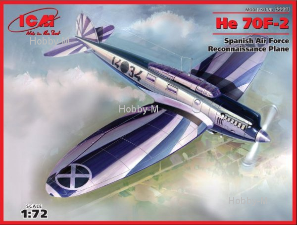 

Испанский самолет-разведчик Heinkel He 70F-2 1:72 ICM (ICM72231)