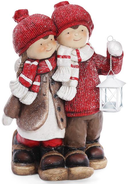 

Новогодний декор "Детки с фонариком" 48.5см, в красном (48835)