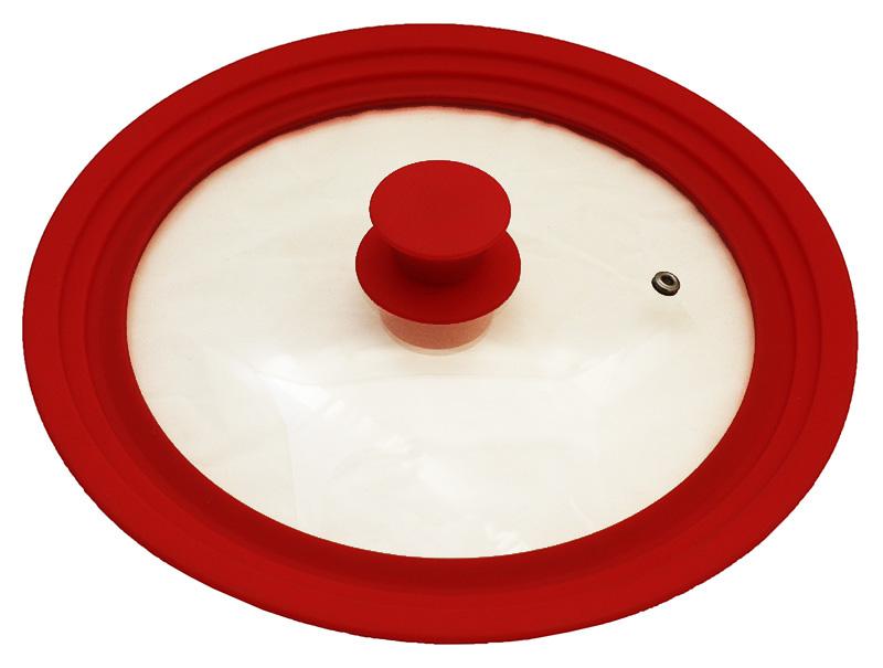 

Крышка универсальная Vitrinor Spain Red 18/20/22см стеклянная с силиконовым ободком