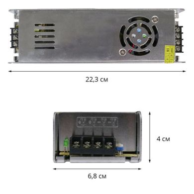 

Блок питания OEM DC12 360W 30А STR-360 узкий (131668)