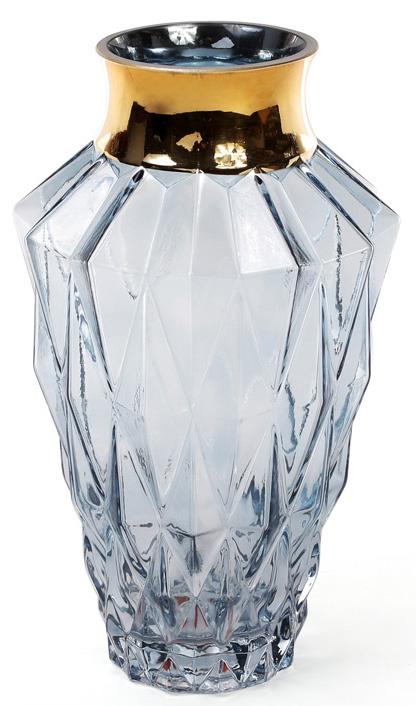 

Ваза для цветов Ancient Glass настольная Ø15.5х25см, голубое стекло
