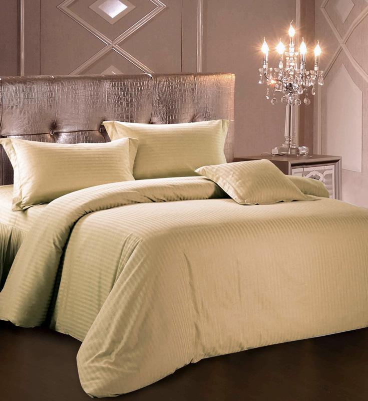 

Комплект постельного белья Love You Страйп-сатин "Темно-бежевый" Евро