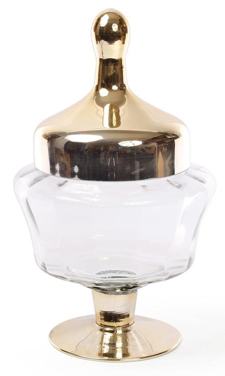 

Ваза-кубок Ancient Glass Ø17х29см, стеклянная с позолотой