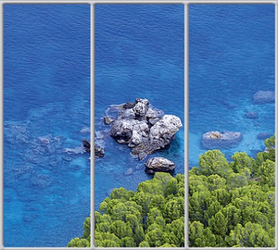 

Шкаф купе Luxe Studio Стандарт-1 Фотопечать Море-33 2300x2200x450 трехдверный