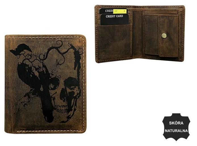 

Портмоне кожаное мужское ALWAYS WILD supersumka (TР012N9HSKULL brown)