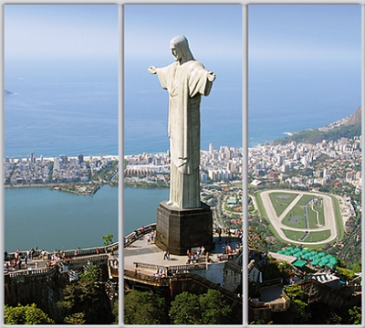 

Шкаф купе Luxe Studio Стандарт-1 Фотопечать Архитектура-65 2300x2200x450 трехдверный