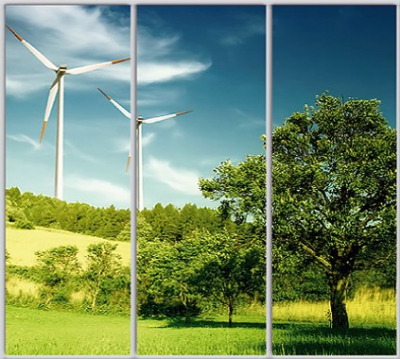 

Шкаф купе Luxe Studio Стандарт-1 Фотопечать Природа-129 2300x2300x450 трехдверный