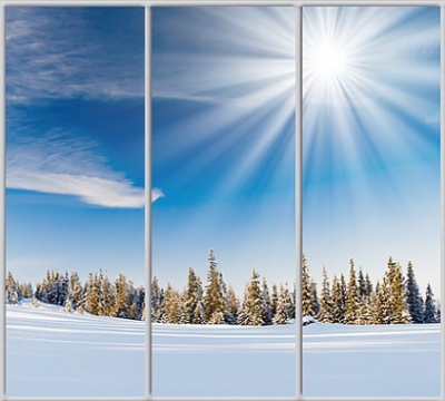 

Шкаф купе Luxe Studio Стандарт-1 Фотопечать Природа-168 2300x2200x450 трехдверный