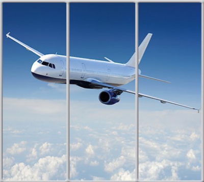 

Шкаф купе Luxe Studio Стандарт-1 Фотопечать Транспорт-24 2300x2200x450 трехдверный