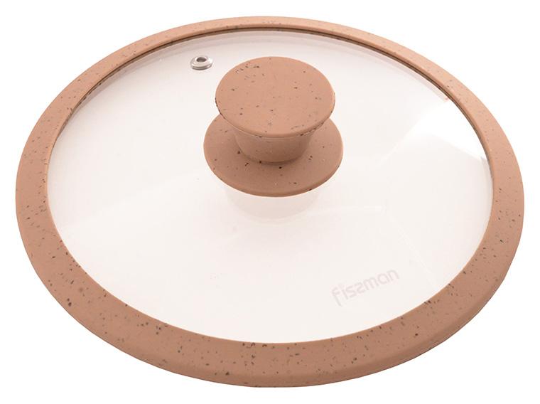 

Крышка стеклянная ARCADES O24см с силиконовым ободом (темный бежевый мрамор) Fissman (TР01632315652)