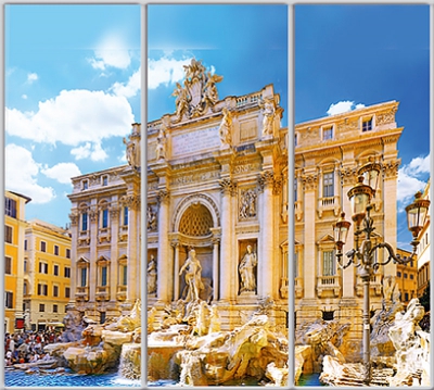 

Шкаф купе Luxe Studio Стандарт-1 Фотопечать Архитектура-136 2300x2100x450 трехдверный