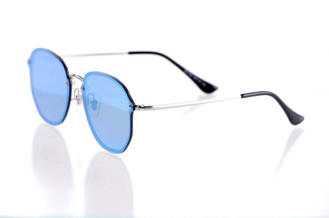 

Женские солнцезащитные очки GlasseS с поляризацией, цвет линзы бирюзовый, цвет оправы серебряный