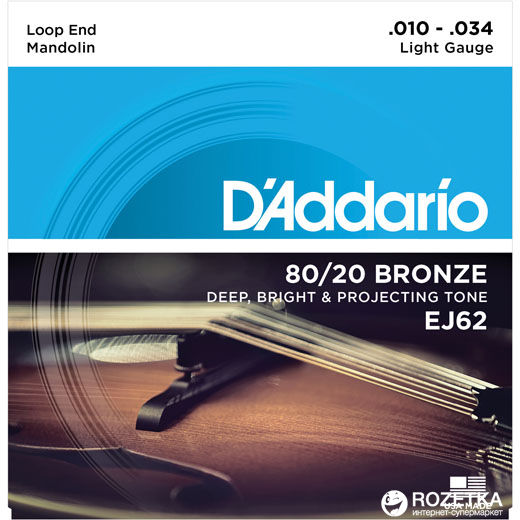 

D'Addario EJ62 Mandolin 80/20 Bronze Light (10-34)