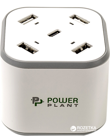 

Зарядное устройство PowerPlant 4xUSB + Type-C 5 В 8.4 A