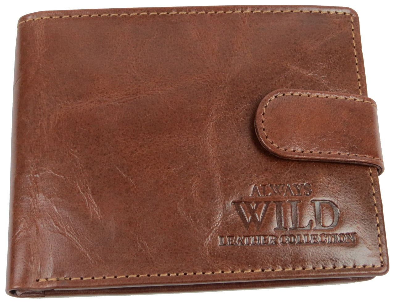 

Мужское кожаное портмоне ALWAYS WILD supersumka (TР012SN7LGT Brown)