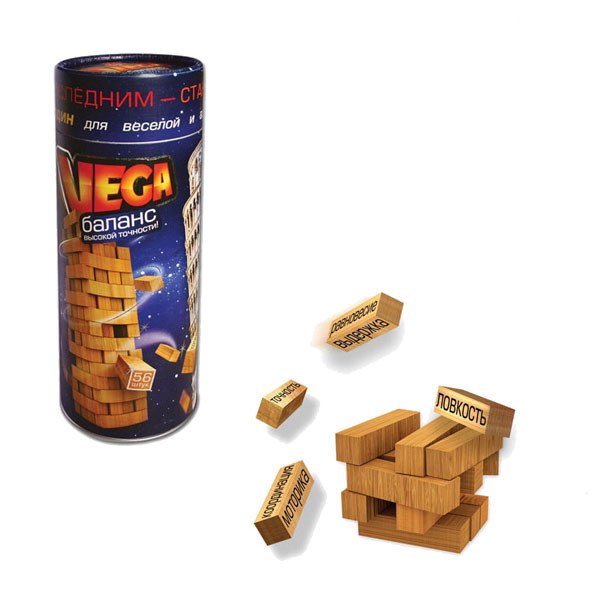 

Настольная игра "Дженга" классические деревянные кубики Danko Toys Игра "Vega" 0042