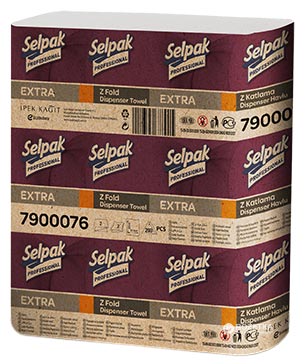 

Бумажные полотенца Selpak Professional Extra Z двухслойные 200 листов 12 упаковок