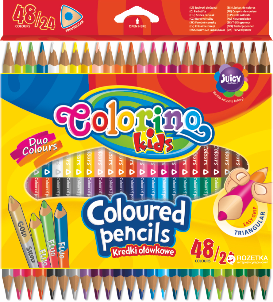 

Карандаши цветные двухсторонние Colorino 24 шт 48 цветов (51705PTR) (5907690851705)