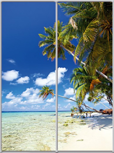

Шкаф купе Luxe Studio Стандарт-1 Фотопечать Море 1200x2200x600 двухдверный