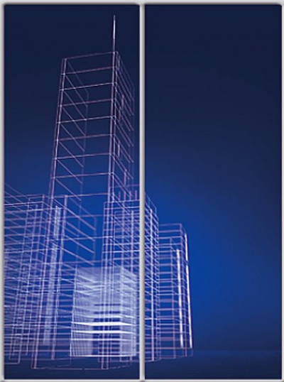 

Шкаф купе Luxe Studio Стандарт-1 Фотопечать Архитектура-13 1400x2200x600 двухдверный