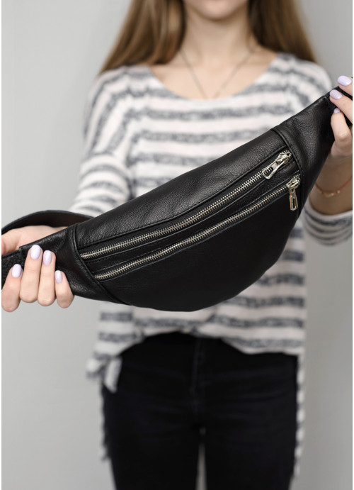 

Сумка женская на пояс (бананка) Sambag 33х14 см Черный