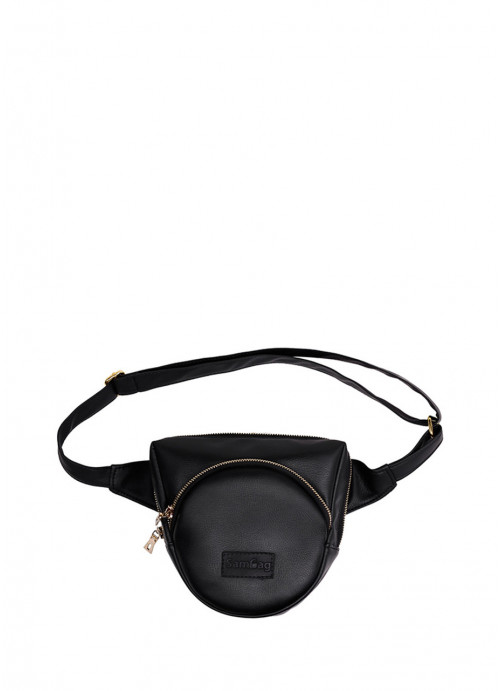 

Сумка женская на пояс (бананка) Sambag 20х5х18 см Черный
