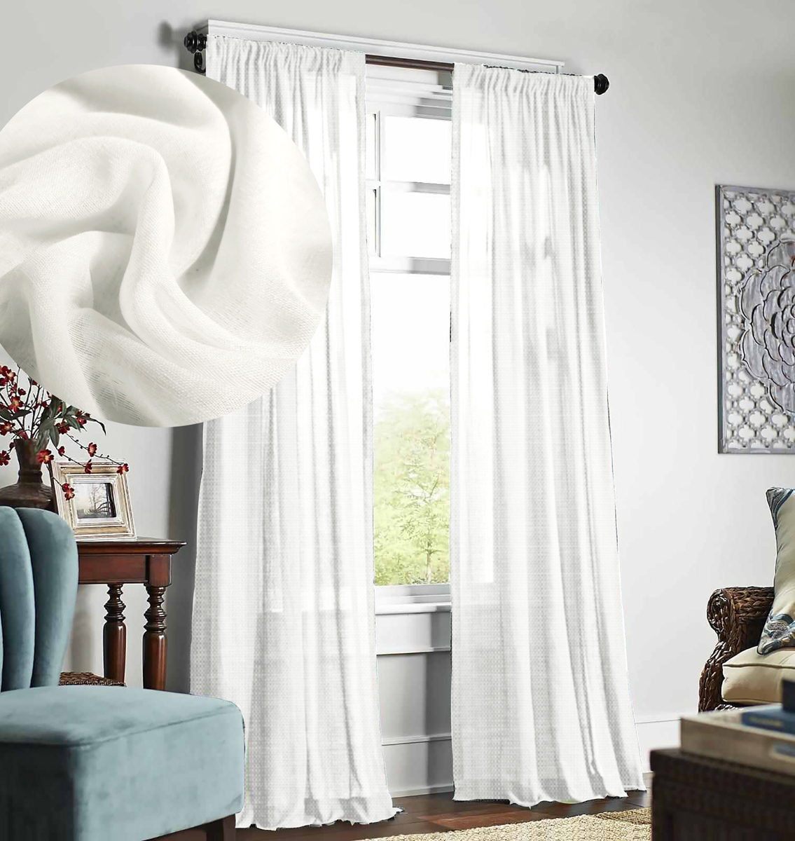 

Комплект тюлей Декор-ин лен Крафт 200х270 2 шт Молочных