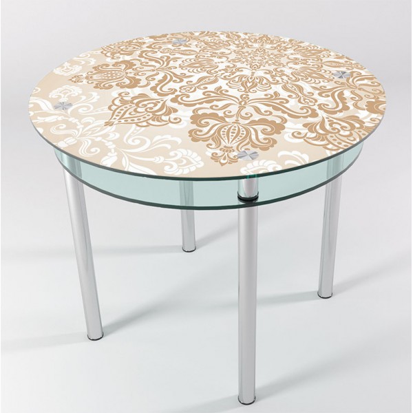 

Стол стеклянный "Jam" Нежность KT-06.8 100х100 см