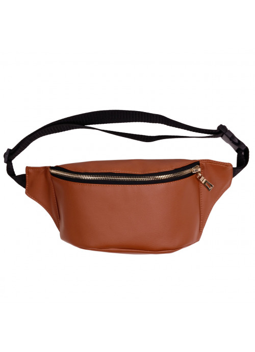 

Сумка женская на пояс (бананка) Sambag 22х12х4 см Коричневый