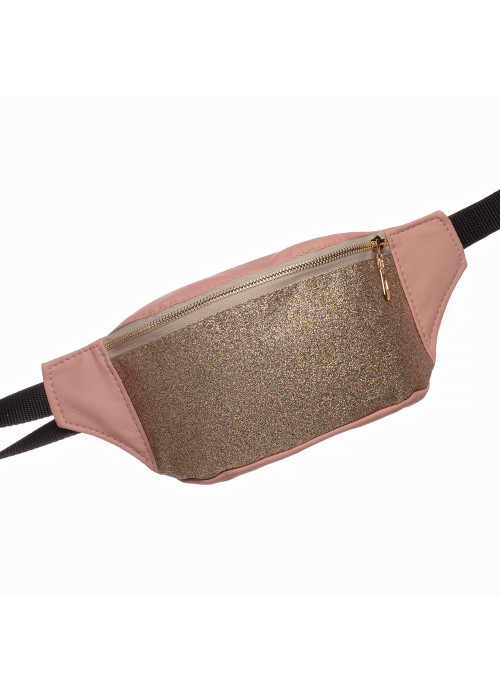 

Сумка женская на пояс (бананка) Sambag 22х12х4 см Пудровый