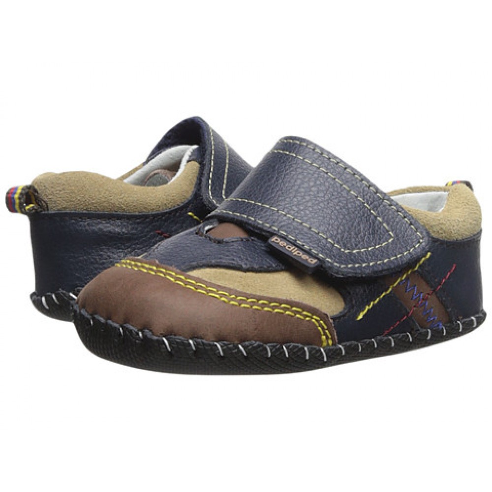 

Пинетки Pediped Clive Original 12-18 Коричневые с синим