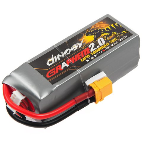 

Аккумулятор Dinogy G2.0 Li-Pol 1800mAh 14.8V 4S 70C 33x35x90мм XT60