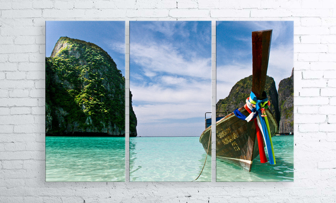 

Модульная картина на холсте 3 в 1 Тайланд. Phi Phi острова 100х150 см