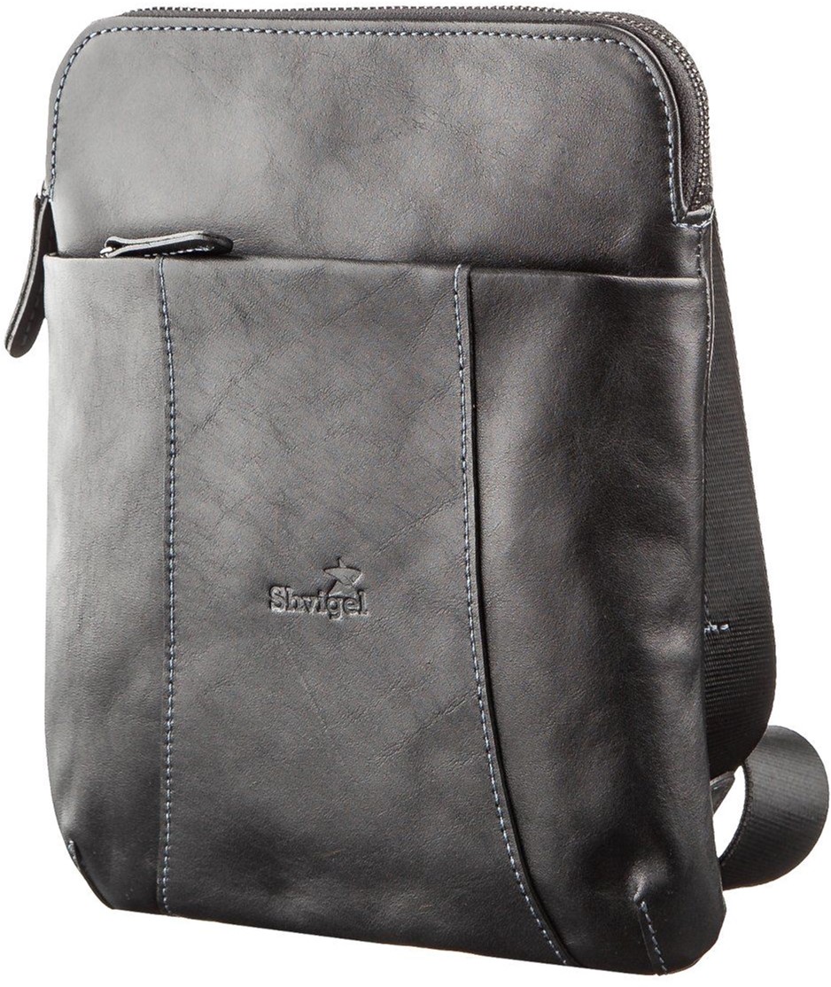 

Мужская сумка кожаная Shvigel 11177 Черная