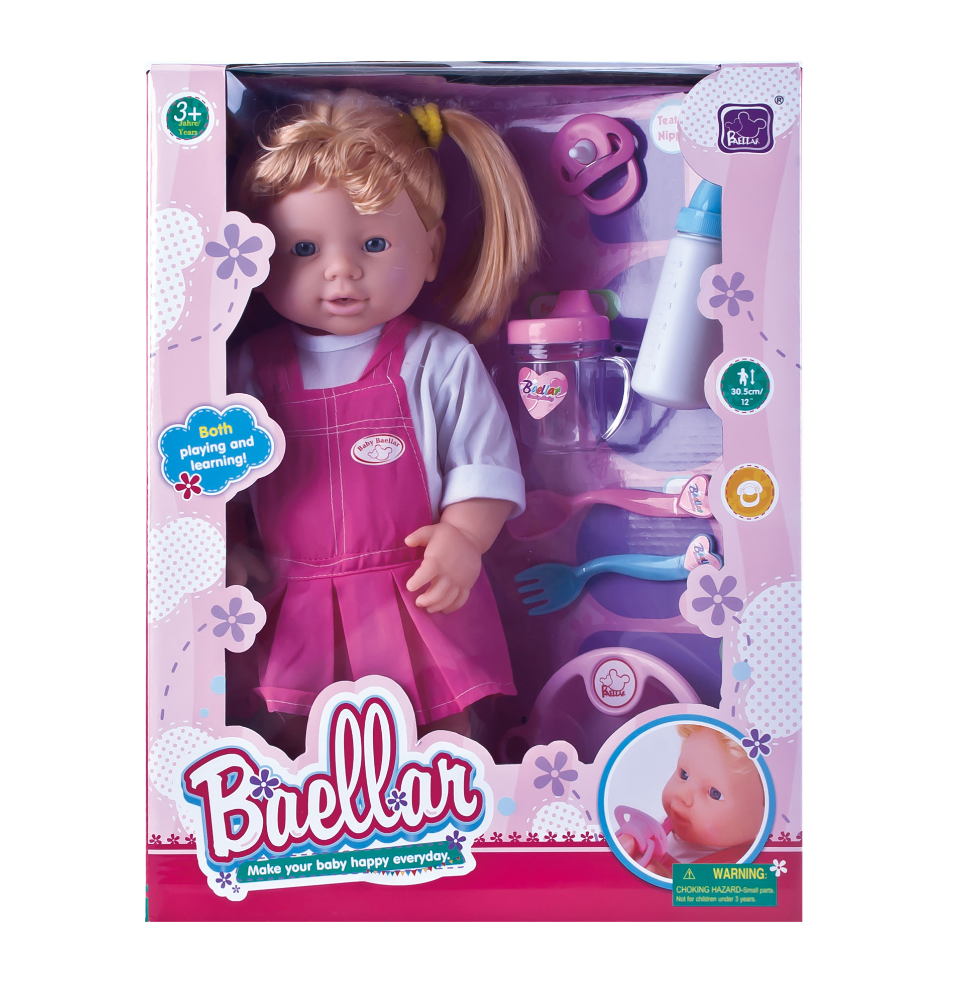 

Пупс BAELLAR с аксессуарами, размер 38 см (9699)