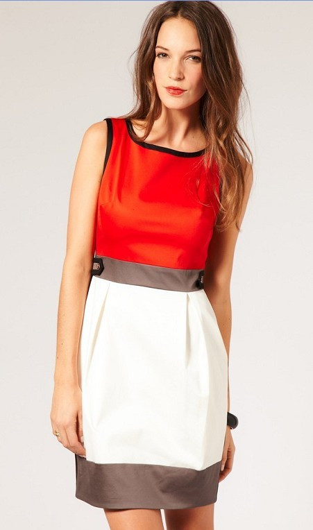

Платье Karen Millen  белое с красным KM70336, Платье Karen Millen XL белое с красным KM70336