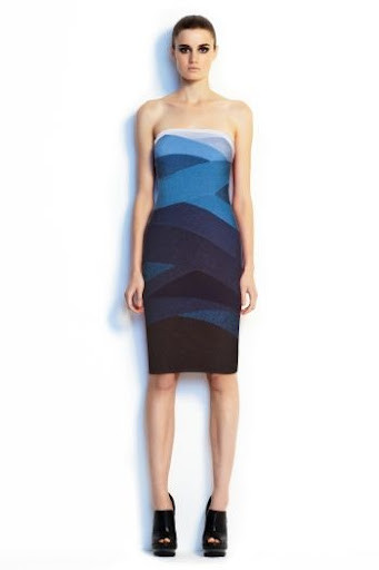 

Платье Herve Leger М темно синее с голубым HL70253