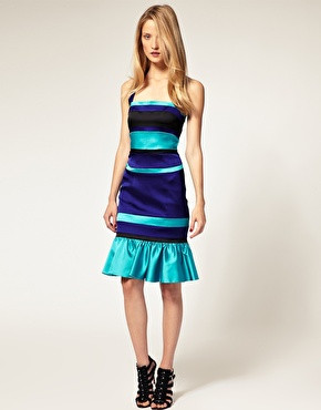 

Платье Karen Millen  синее с голубым KM70149, Платье Karen Millen L синее с голубым KM70149