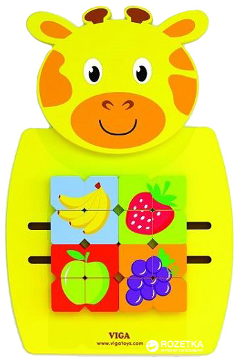 

Бизиборд Viga Toys Жираф с фруктами (50680)