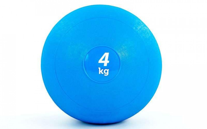 

Мяч набивной слэмбол для кроссфита Record SLAM BALL FI-5165-4 4кг (резина, минеральный наполнитель, d-23см, синий)