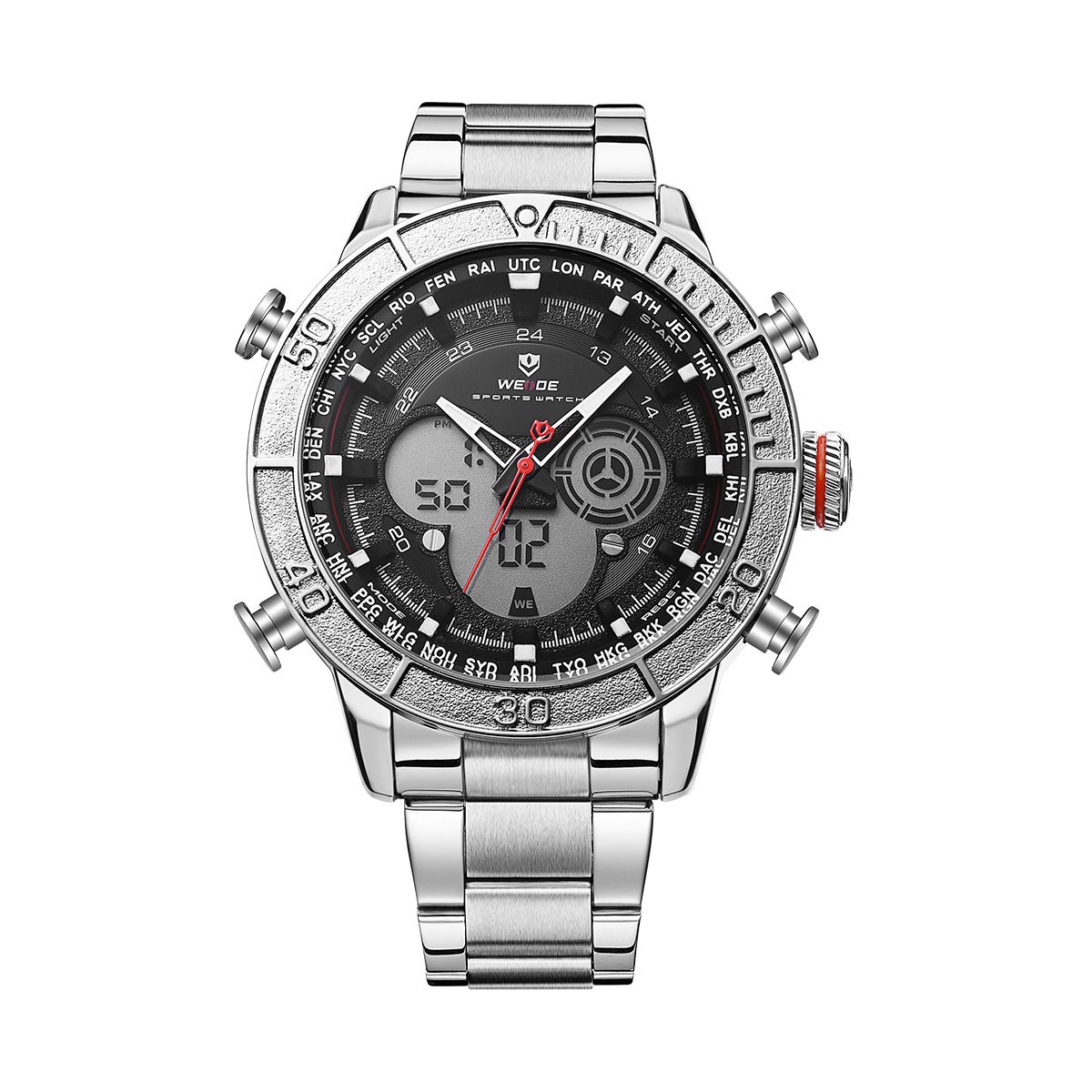 

Часы Weide Black WH6308-1C SS (WH6308-1C)