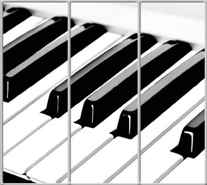 

Шкаф купе Luxe Studio Стандарт-1 Фотопечать Музыка-21 2200x2000x450 трехдверный