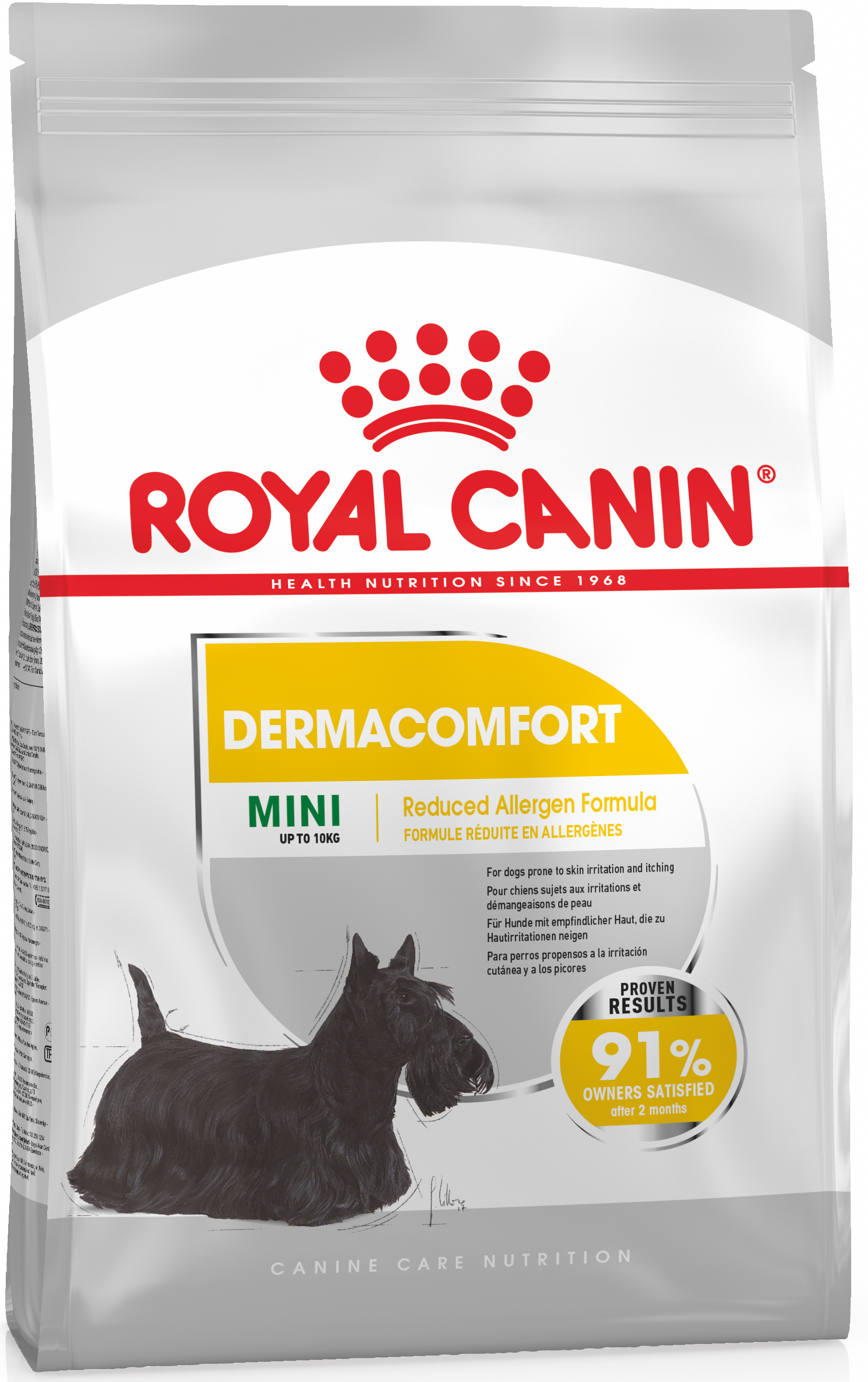 

Сухой корм Royal Canin Mini Dermacomfort для собак мелких размеров с раздраженной и зудящей кожей от 10 месяцев, 3 кг