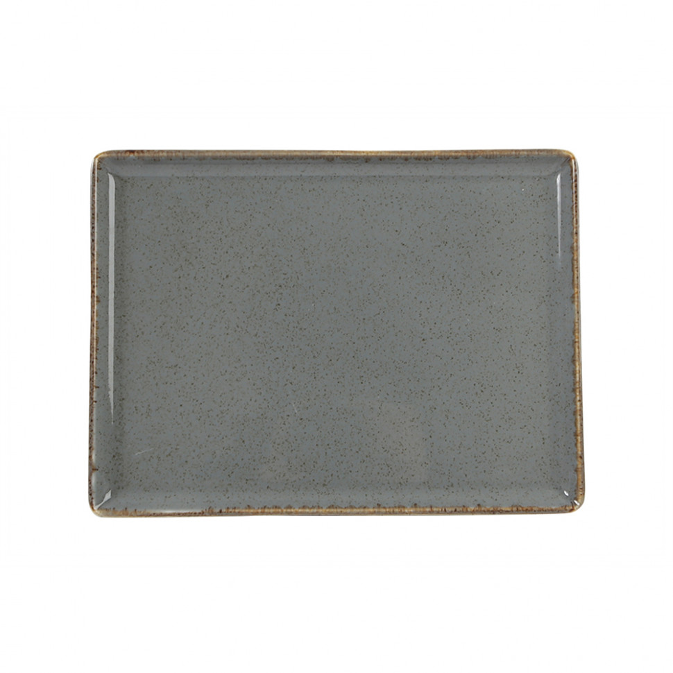 

Тарелка прямоугольная Porland 27x21 см (серая)