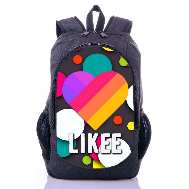 

Рюкзак с принтом Лайки Likee серый (like - 011)