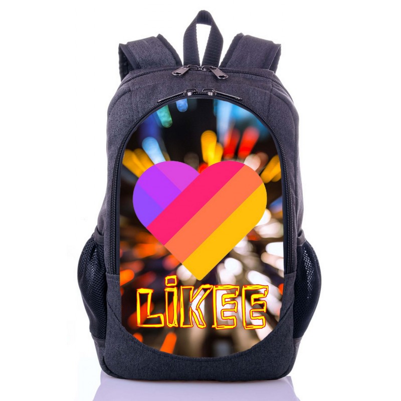 

Рюкзак с принтом Лайки Likee серый (like - 005)