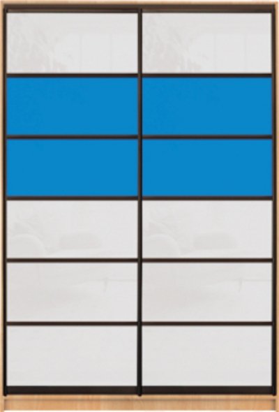 

Шкаф купе Luxe Studio Стандарт-1 Цветной комбинированный фасад-4 1300x2300x600 двухдверный