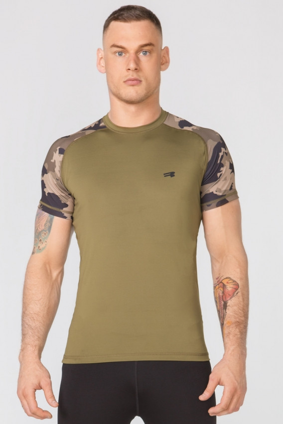 

Мужская компрессионная спортивная футболка 8079 Radical XXL Оливковый