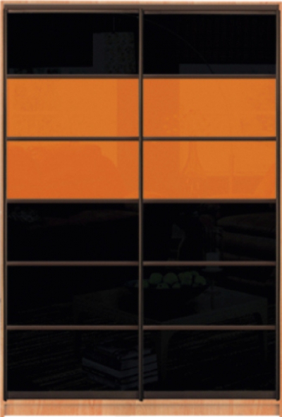 

Шкаф купе Luxe Studio Стандарт-1 Цветной комбинированный фасад-3 1100x2400x600 двухдверный